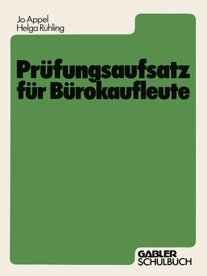 cover image of Prüfungsaufsatz für Bürokaufleute